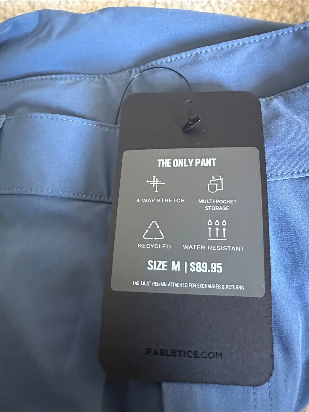 Fabletics Men's Slate Blue Chino Pants